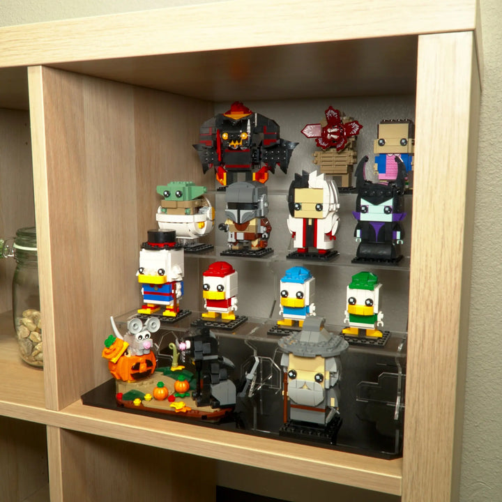 Brickcessories  Multi-tier shelves for LEGO BrickHeadz and Funko Pop! Figures
