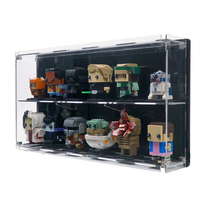 Brickcessories  Wall-mount Display Case for 12 LEGO BrickHeadz and Funko Pop! figures