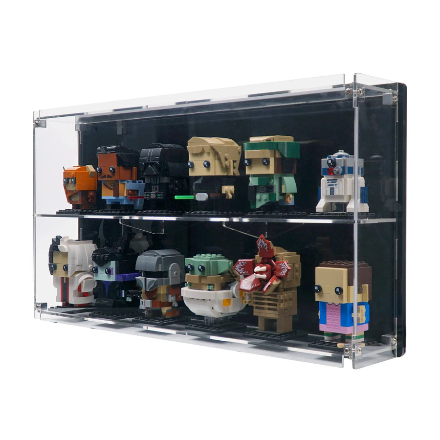 Brickcessories  Wall-mount Display Case for 12 LEGO BrickHeadz and Funko Pop! figures