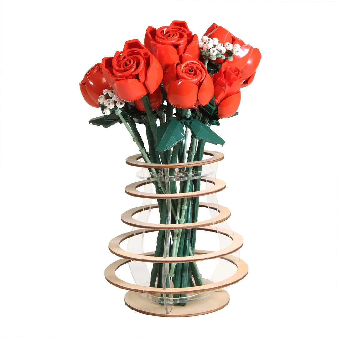 Brickcessories  PRE-BUILT Floating Rings Vase for LEGO Flowers