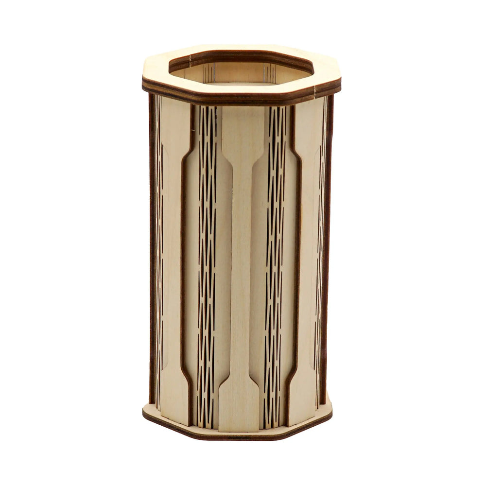 Brickcessories  Birch Wood Hex Vase Kit for LEGO Flowers and Bouquets