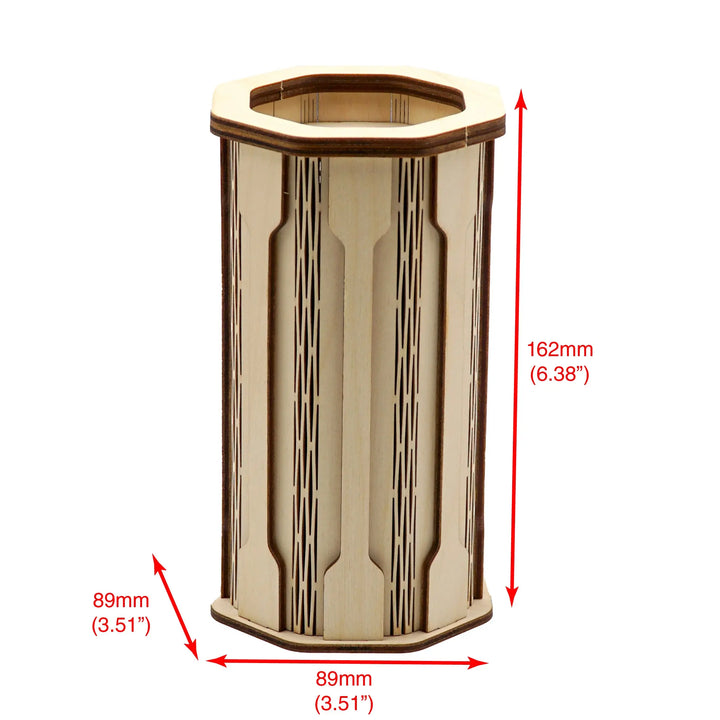 Brickcessories  Birch Wood Hex Vase Kit for LEGO Flowers and Bouquets