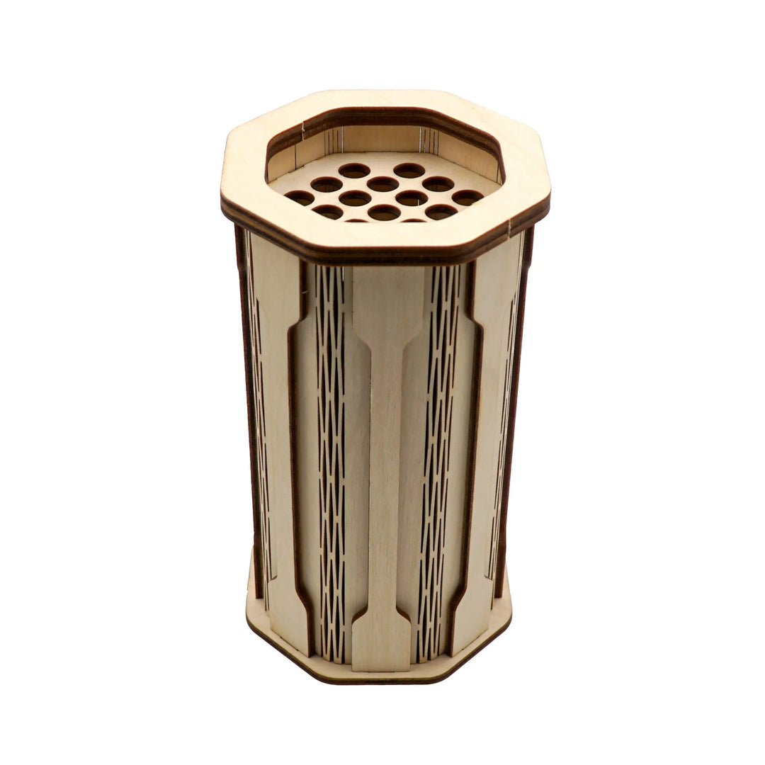 Brickcessories  Birch Wood Hex Vase Kit for LEGO Flowers and Bouquets