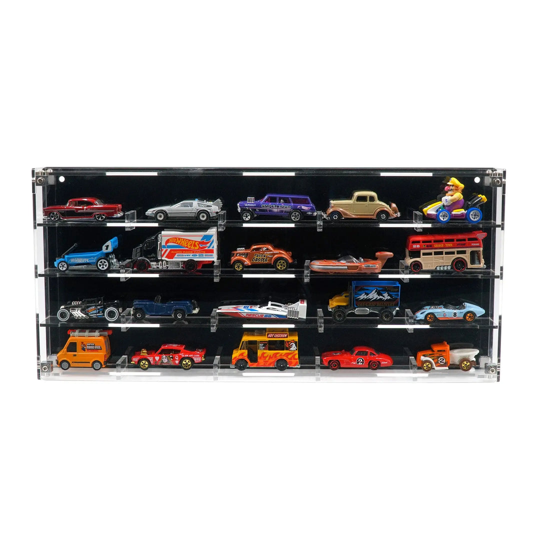 Brickcessories  Wall-Mount Display Case for Hot Wheels and Matchbox Cars