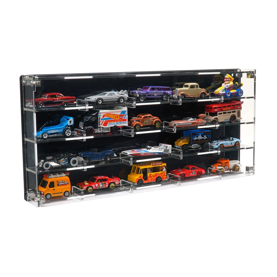 Brickcessories  Wall-Mount Display Case for Hot Wheels and Matchbox Cars