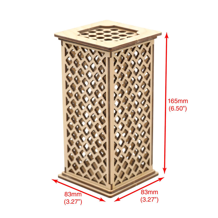 Brickcessories  Designer Wood Vase for LEGO Flowers and Bouquets - Moroccan Tile