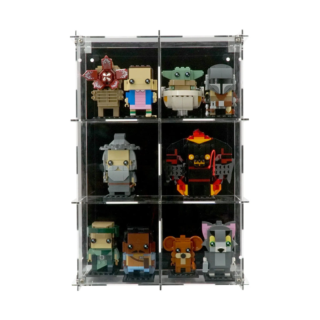Brickcessories  Vertical Wall-Mount Display Case for 12 Brickheadz