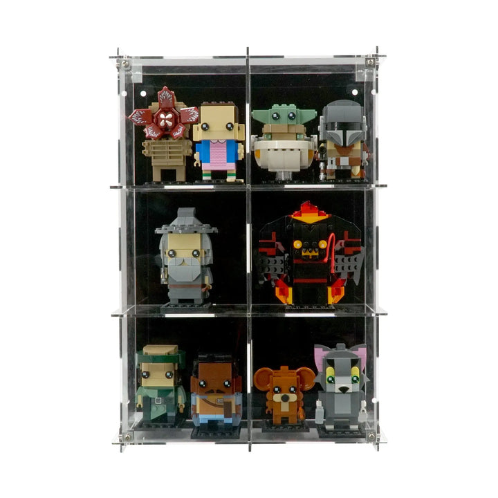Brickcessories  Vertical Wall-Mount Display Case for 12 Brickheadz