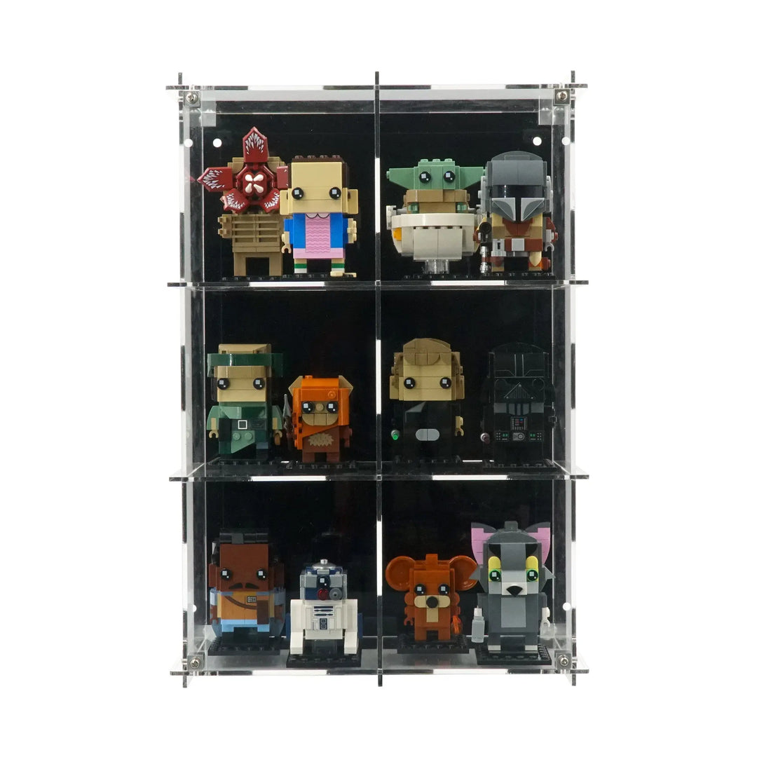 Brickcessories  Vertical Wall-Mount Display Case for 12 Brickheadz