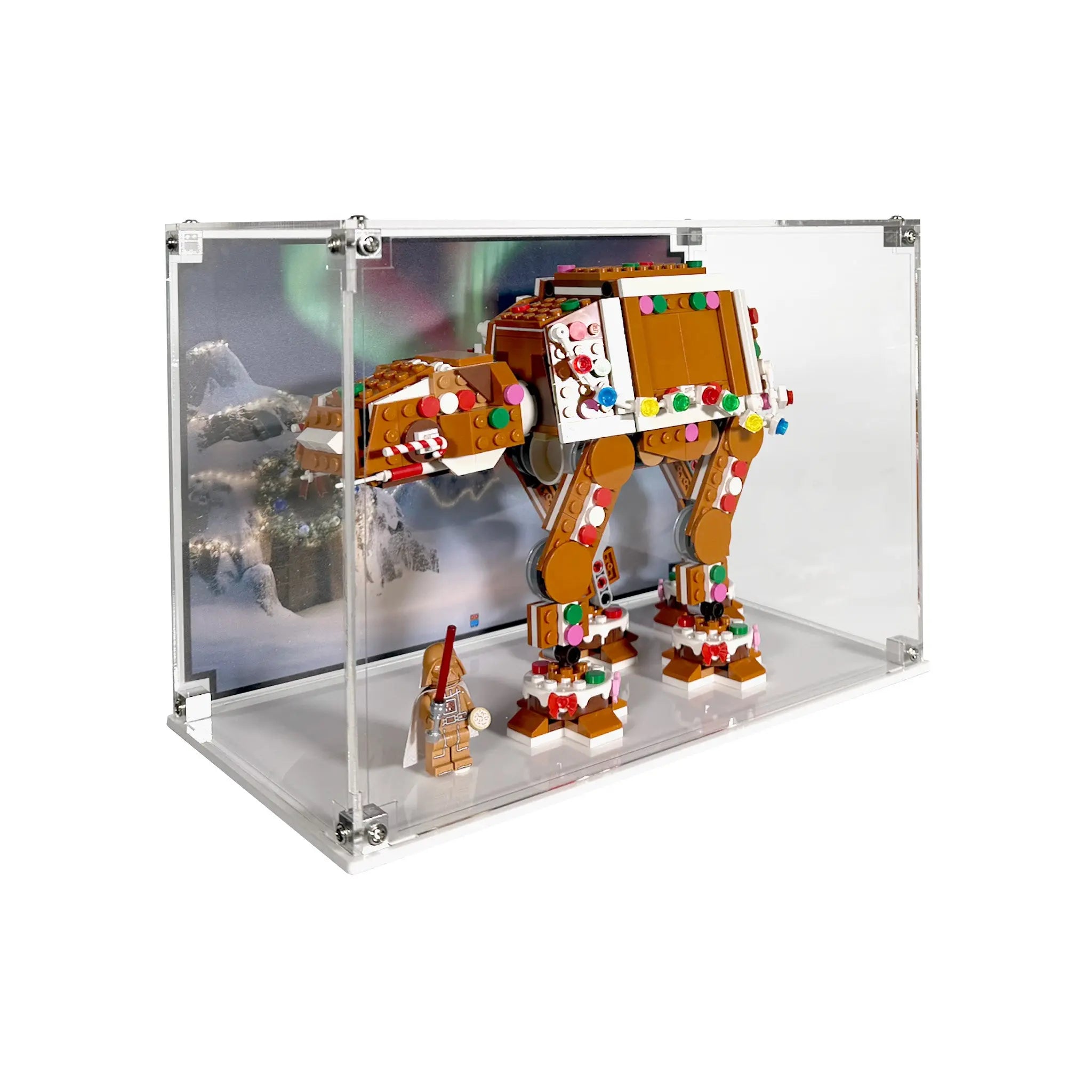 Display Case for LEGO 40806 Gingerbread AT-AT Walker | Brickcessories