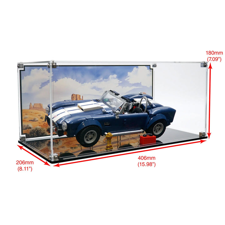 Brickcessories  Display Case for 10357 - Shelby Cobra 427 S/C