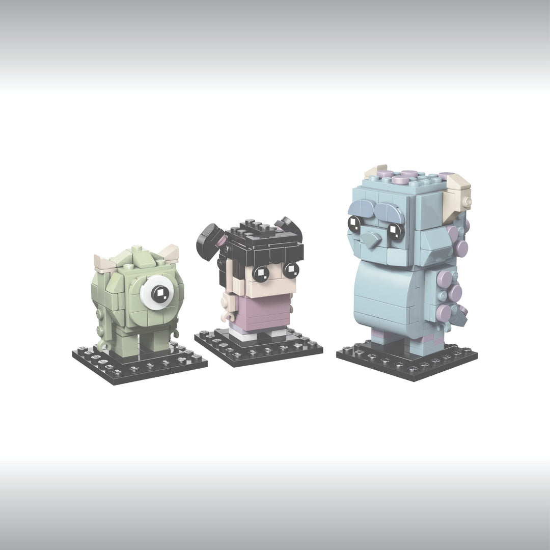 Display for LEGO BrickHeadz Sulley, Mike and Boo Figures (40861)