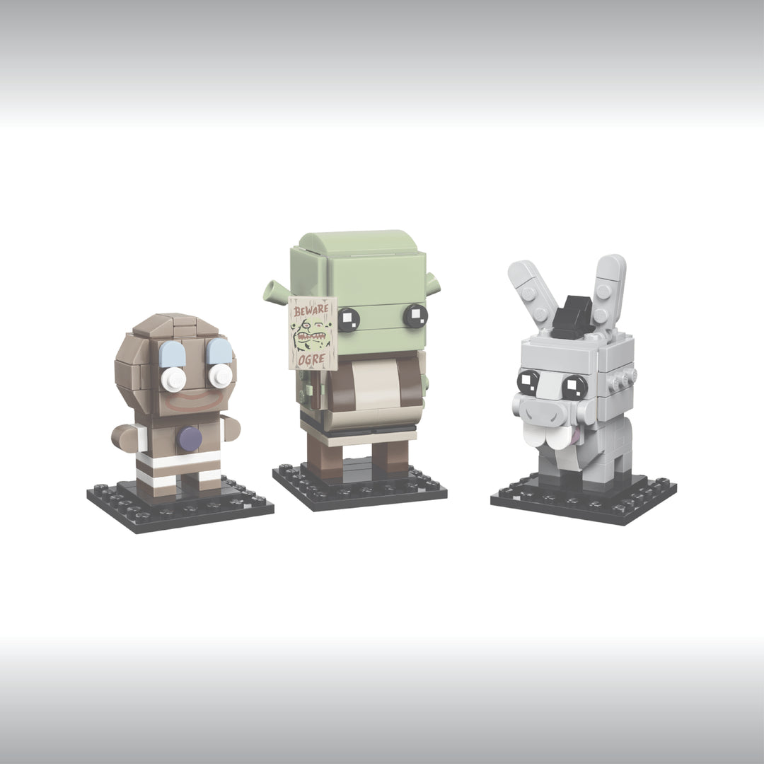 Display for LEGO BrickHeadz Shrek, Donkey & Gingy Figures (40923)
