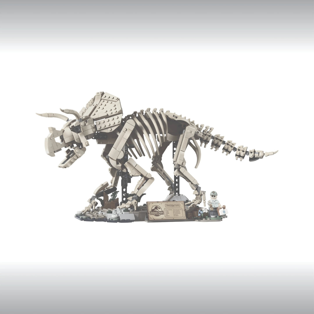 Display for LEGO Jurassic World Dinosaur Fossils: Triceratops (77985)