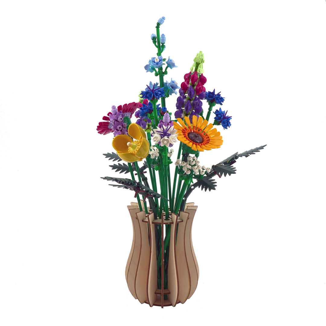 Brickcessories  Birch Wood Vase Kit for LEGO Flowers and Bouquets