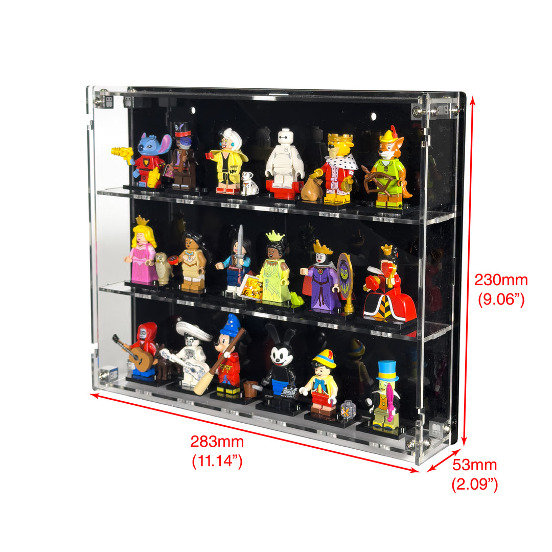 Small Wall-Mount Display Case for LEGO Minifigures