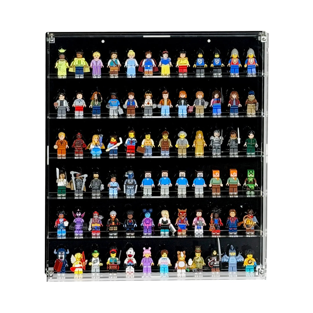 Wall-Mount Display Case for LEGO Minifigures