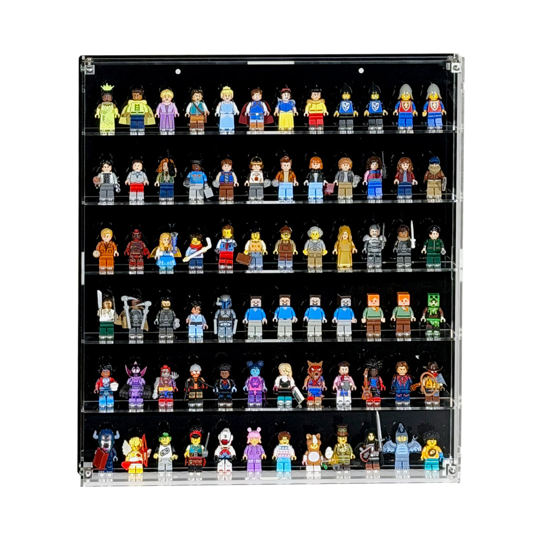 Large Wall-Mount Display Case for LEGO Minifigures