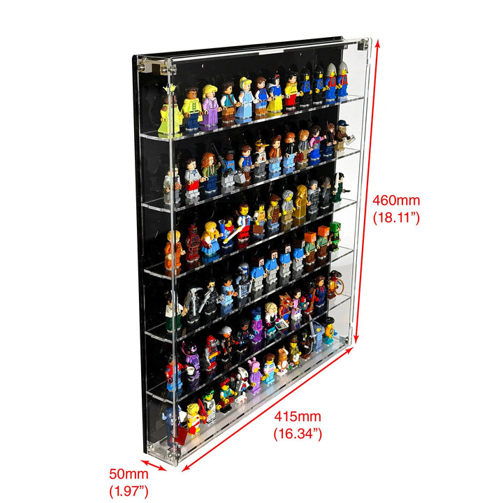 Wall-Mount Display Case for LEGO Minifigures