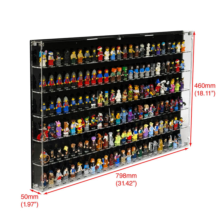 Wall-Mount Display Case for LEGO Minifigures