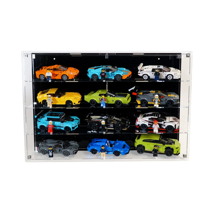 Wall-Mount Display Case for 12 LEGO Speed Champions Cars
