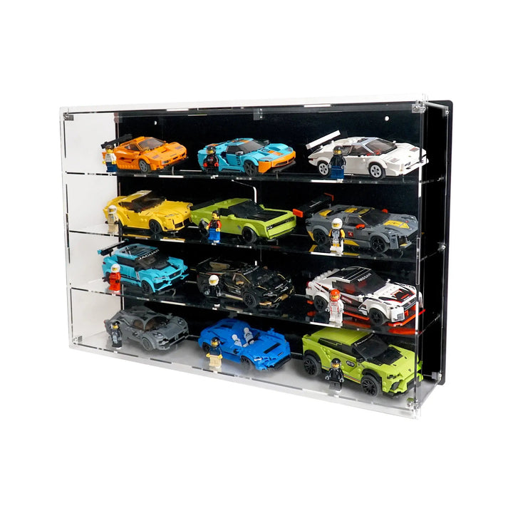 Wall-Mount Display Case for 12 LEGO Speed Champions Cars
