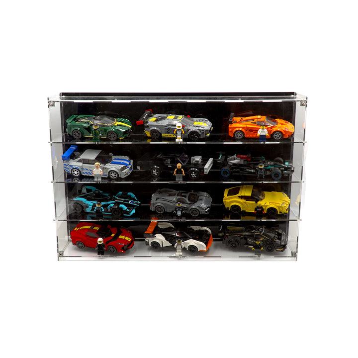 Wall-Mount Display Case for 12 LEGO® Speed Champions Cars