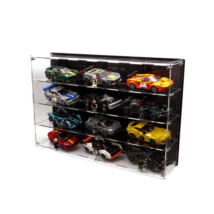 Wall-Mount Display Case for 12 LEGO® Speed Champions Cars