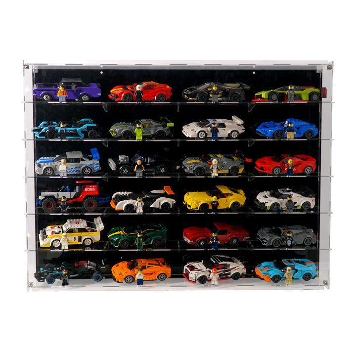 Wall-Mount Display Case for 24 LEGO® Speed Champions Cars