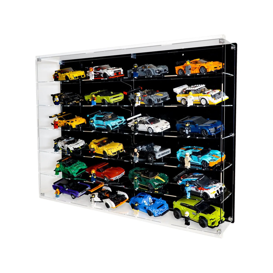 Wall-Mount Display Case for 24 LEGO Speed Champions Cars