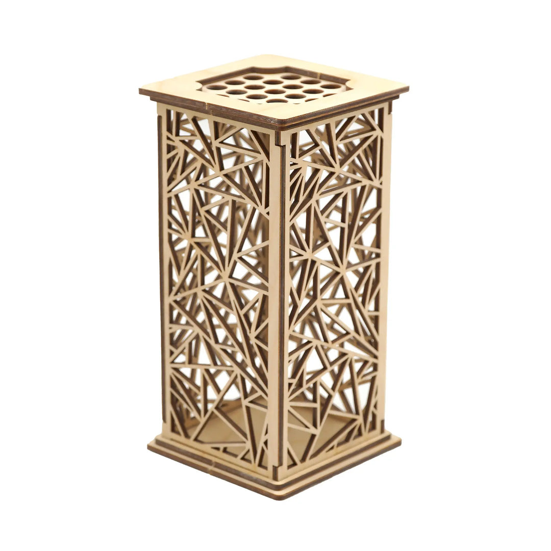 Designer Wood Vase for LEGO Flowers and Bouquets - Triangles