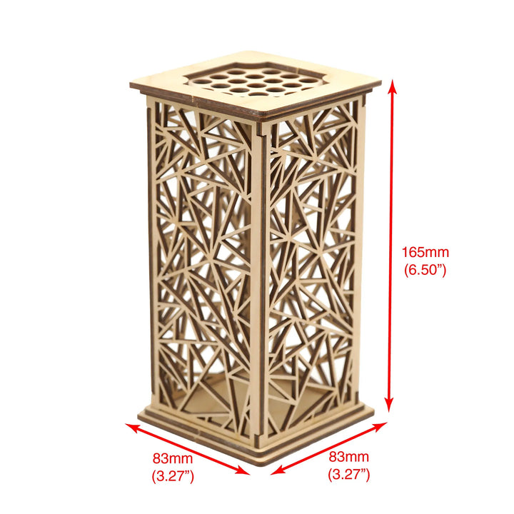 Brickcessories  Designer Wood Vase for LEGO Flowers and Bouquets - Triangles