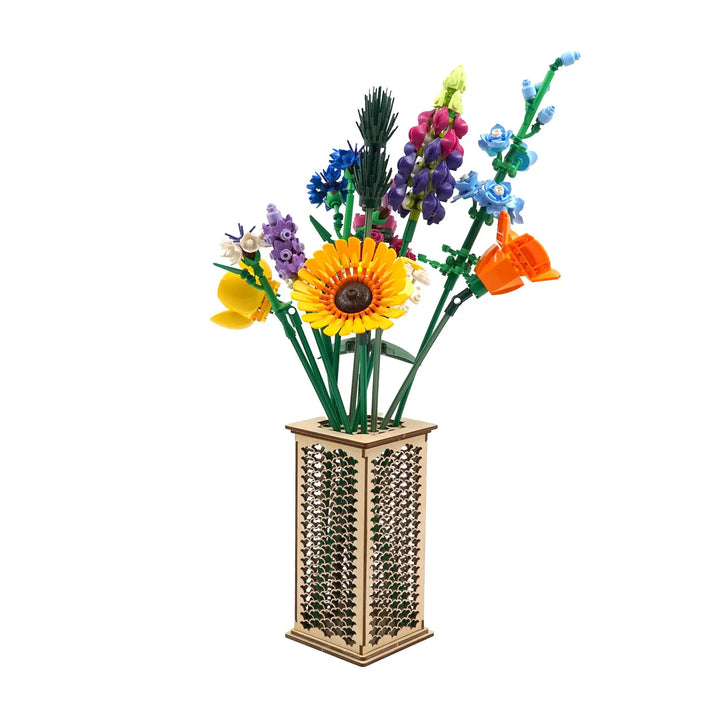 Brickcessories  Designer Wood Vase for LEGO Flowers and Bouquets - Clouds