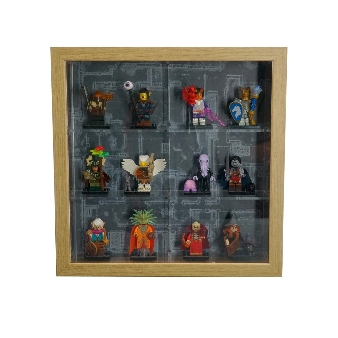 Brickcessories  LEGO Minifig Small Sannhed Frame Insert - 3 Rows (9.75" x 9.75")