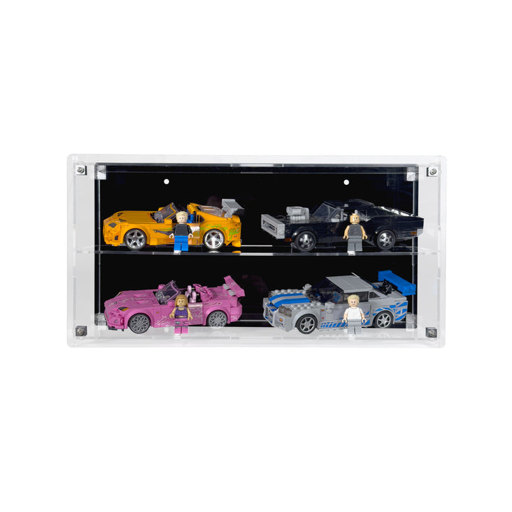 Wall-Mount Display Case for LEGO Speed Champions (4 Cars)