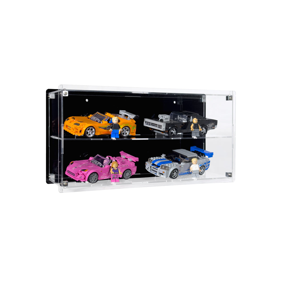 Wall-Mount Display Case for LEGO Speed Champions (4 Cars)