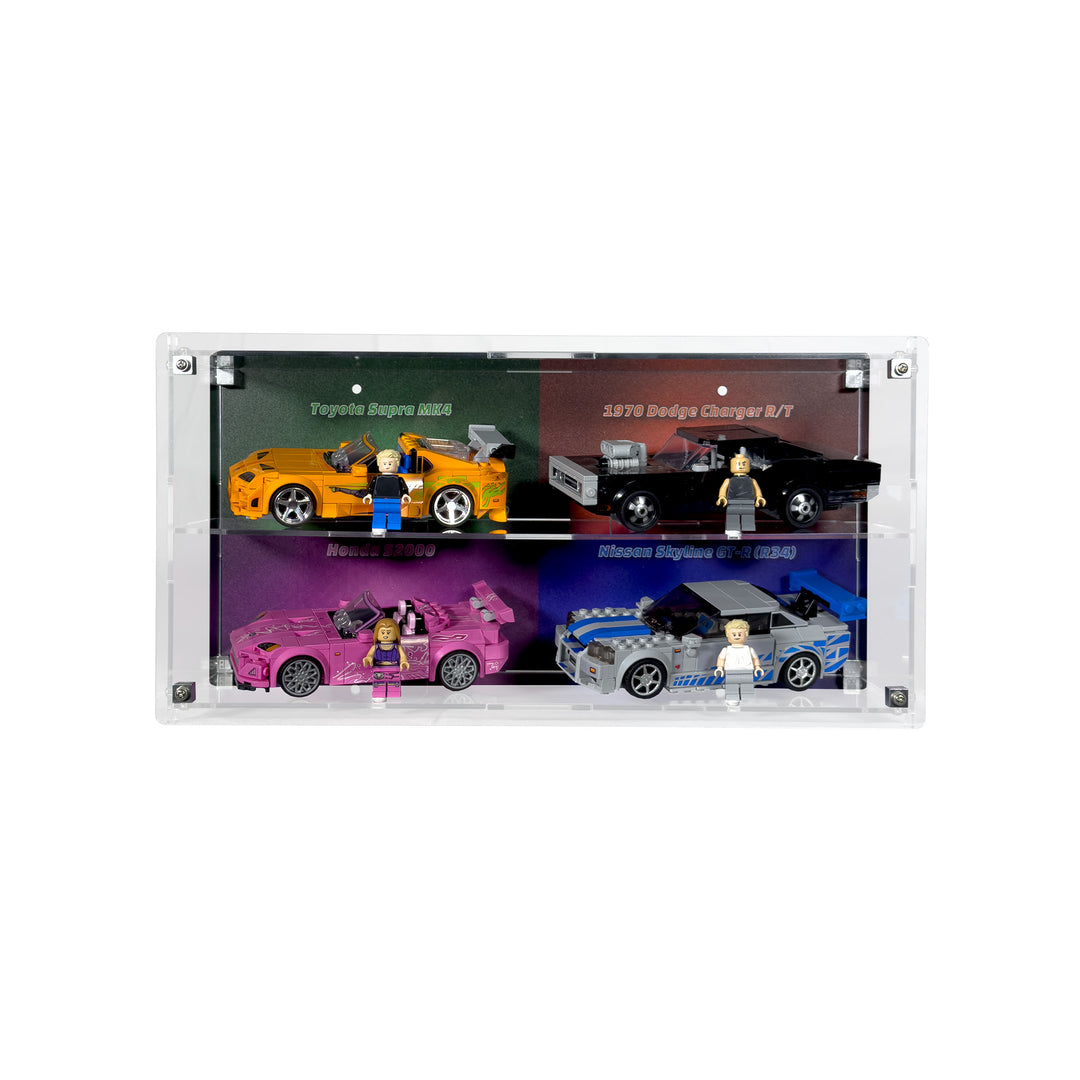 Wall-Mount Display Case for LEGO Speed Champions Cars Fast & Furious 25th Anniversary