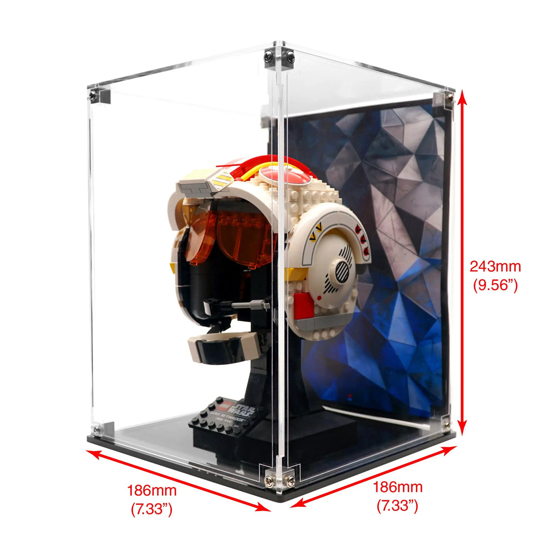 Brickcessories  Display Case for 75327 - Luke Skywalker (Red Five) Helmet