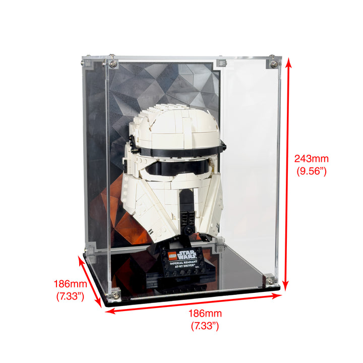 Display Case for LEGO Star Wars Imperial Remnant AT-RT Driver Helmet (75458)