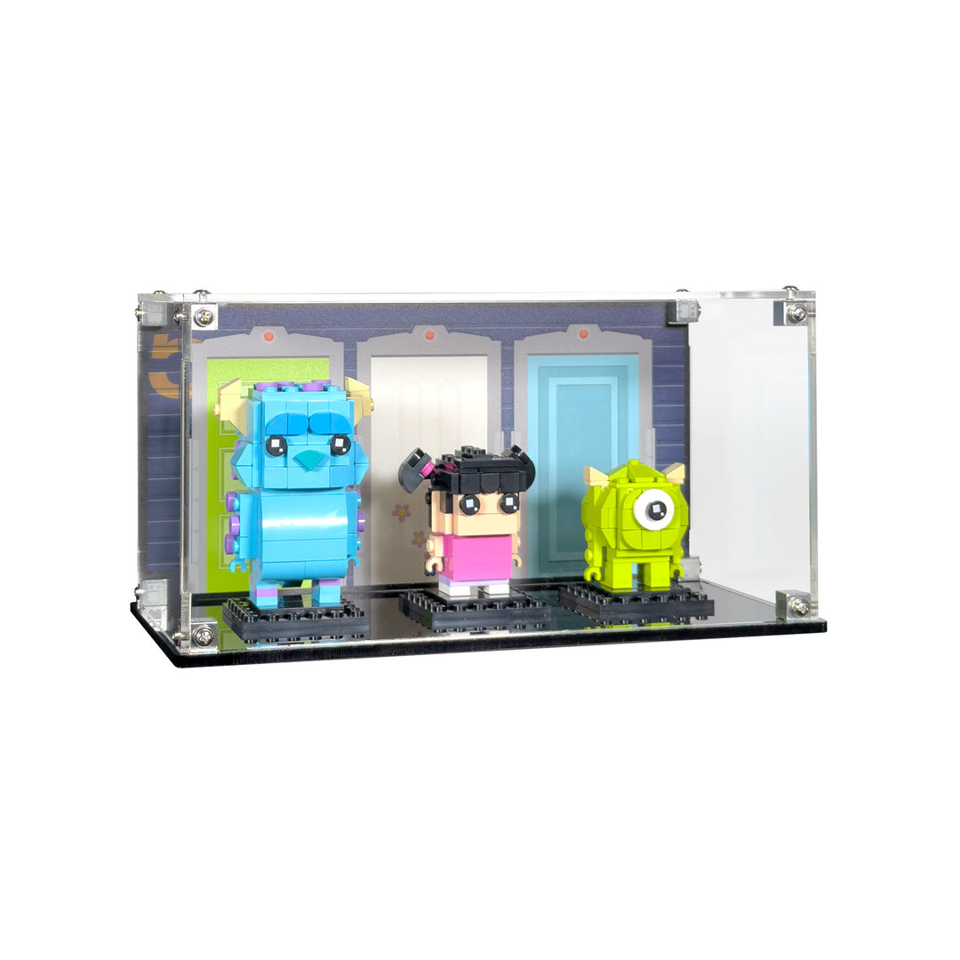 Display Case for LEGO BrickHeadz Sulley, Mike and Boo Figures (40861)