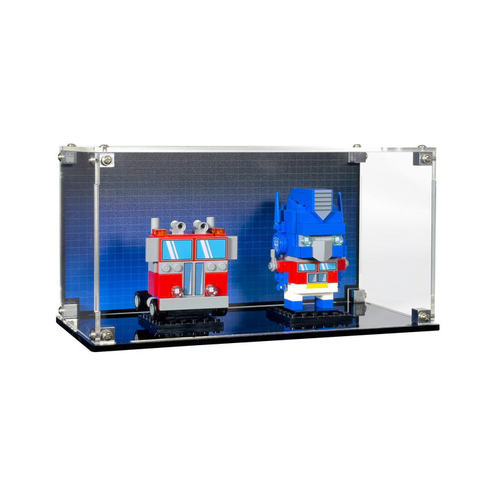 Display Case for LEGO BrickHeadz Optimus Prime Robot & Vehicle (40803)