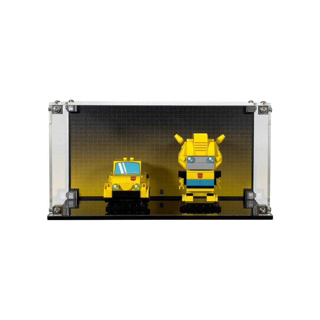 Display Case for LEGO BrickHeadz Bumblebee Robot & Vehicle (40804)