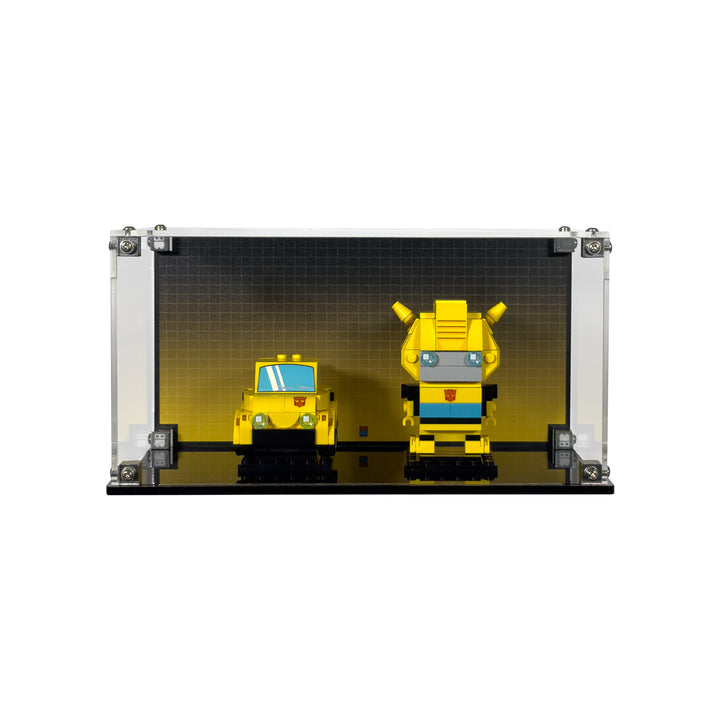 Display Case for LEGO BrickHeadz Bumblebee Robot & Vehicle (40804)