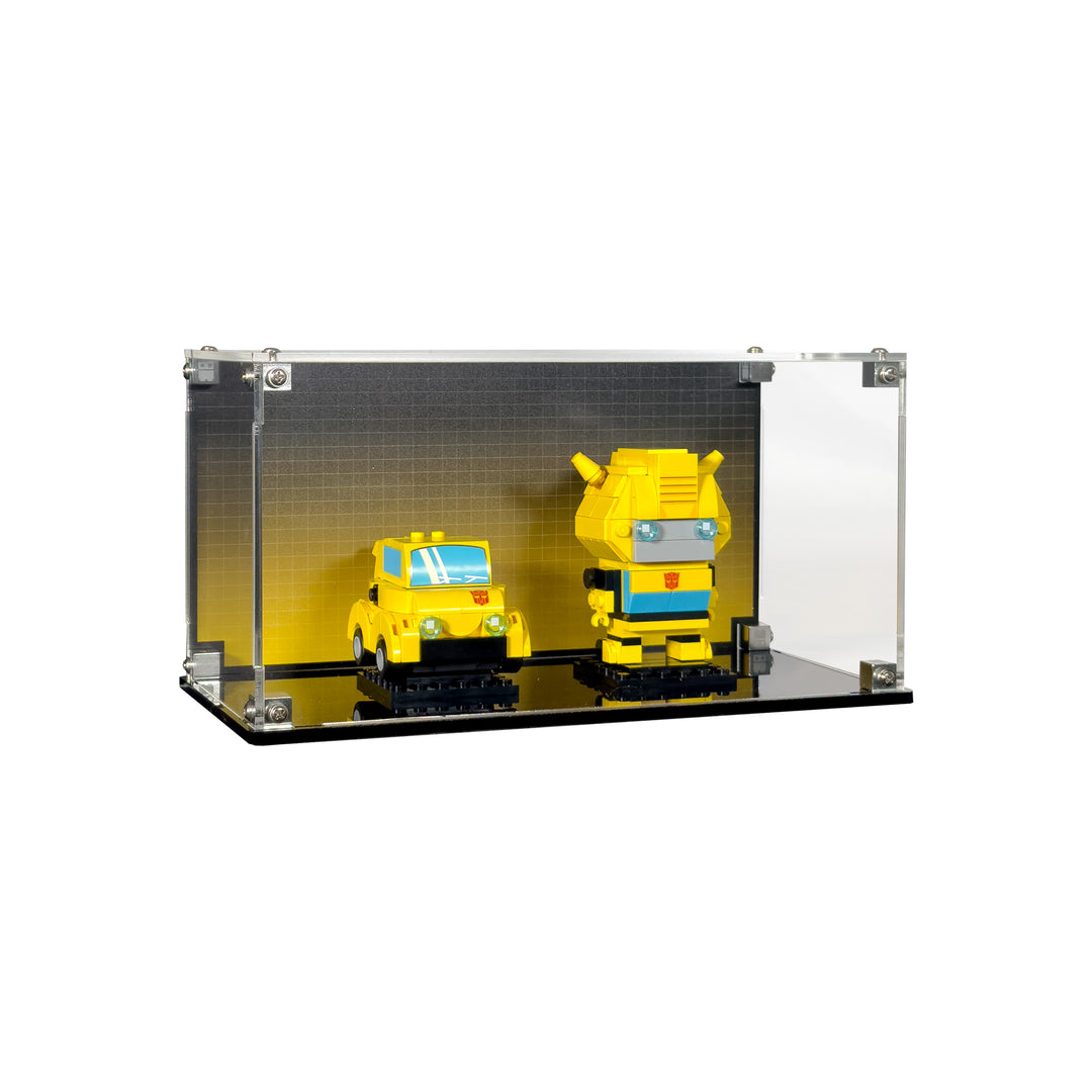 Display Case for LEGO BrickHeadz Bumblebee Robot & Vehicle (40804)