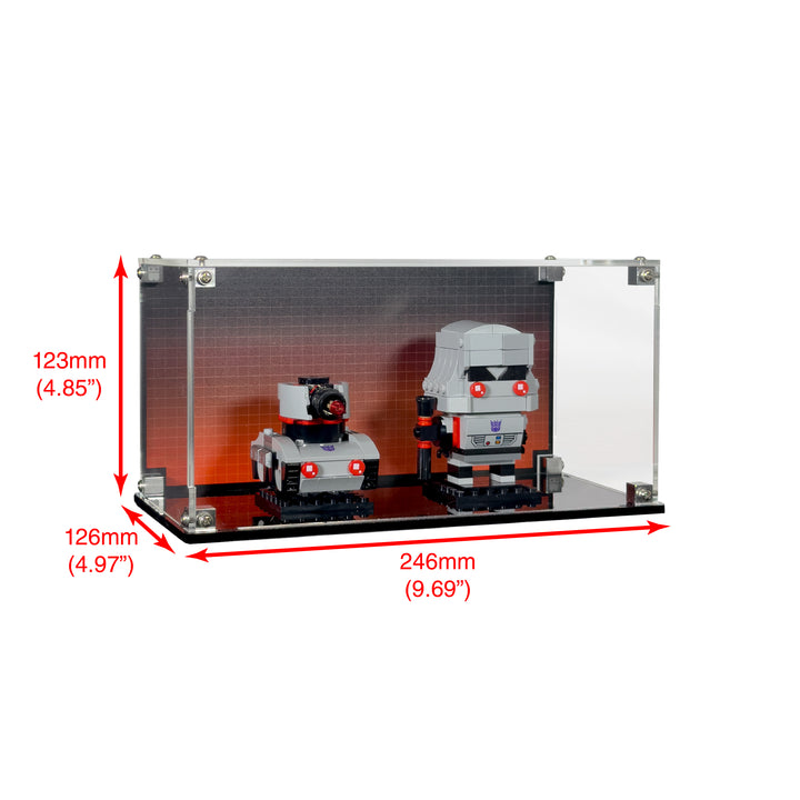 Display Case for LEGO BrickHeadz Megatron Robot & Vehicle (40924)