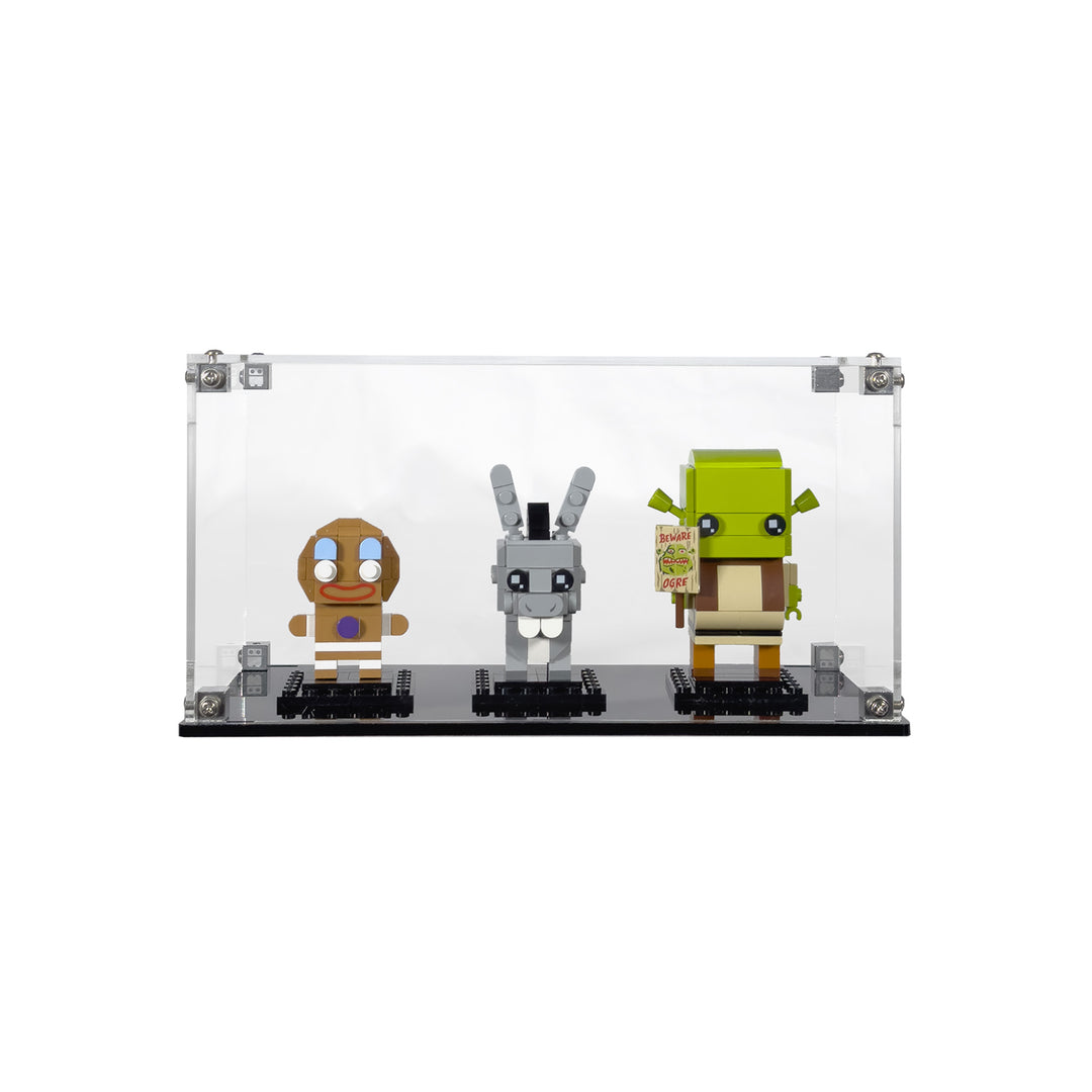 Display Case for LEGO BrickHeadz Shrek, Donkey & Gingy Figures (40923)