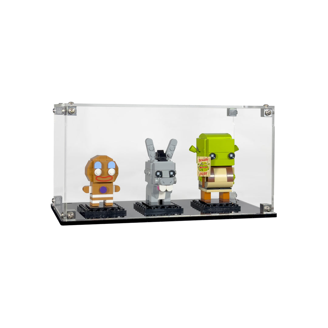 Display Case for LEGO BrickHeadz Shrek, Donkey & Gingy Figures (40923)