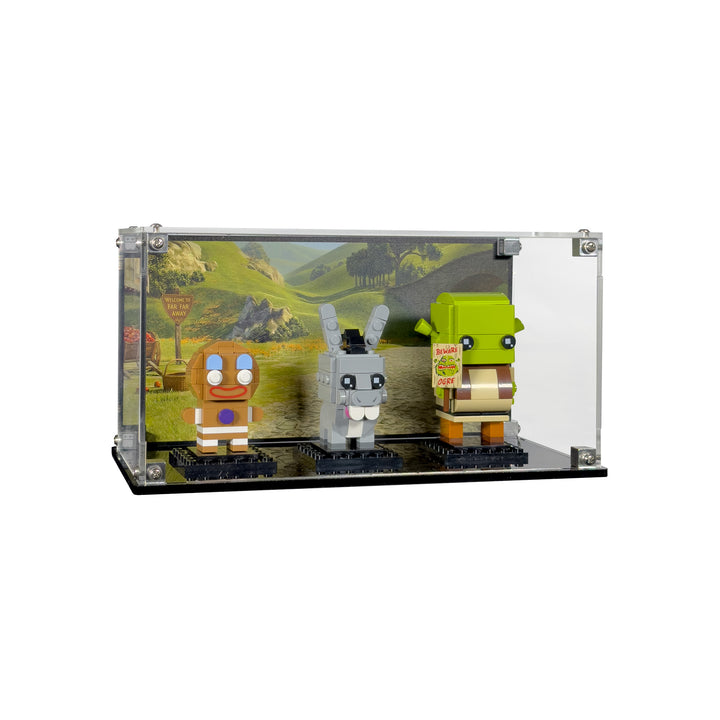 Display Case for LEGO BrickHeadz Shrek, Donkey & Gingy Figures (40923)