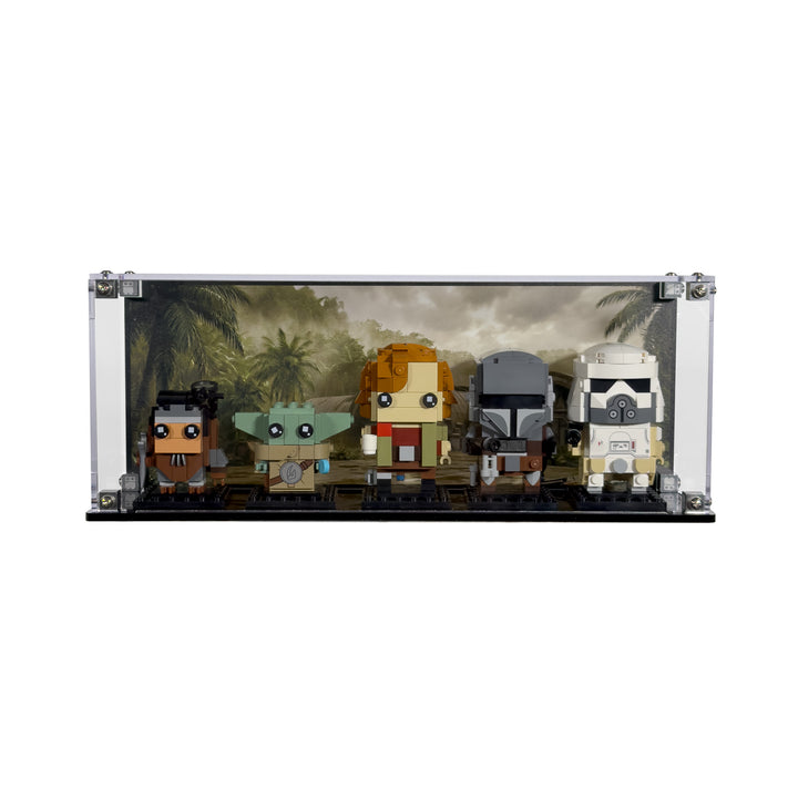 Display Case for LEGO BrickHeadz Star Wars The Mandalorian and Grogu: Allies & Villains (40856)