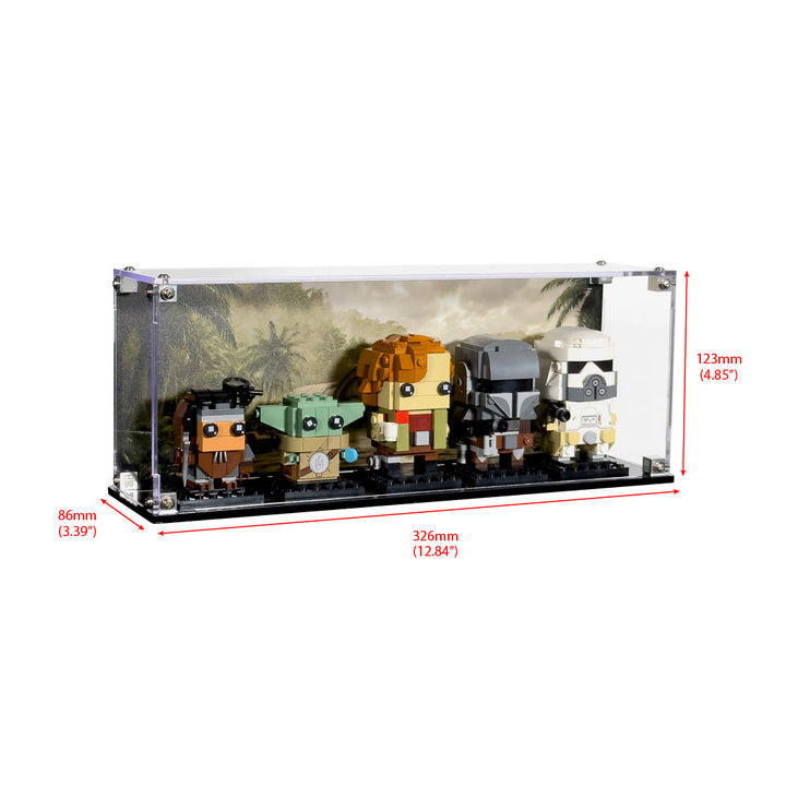 Display Case for LEGO BrickHeadz Star Wars The Mandalorian and Grogu: Allies & Villains (40856)